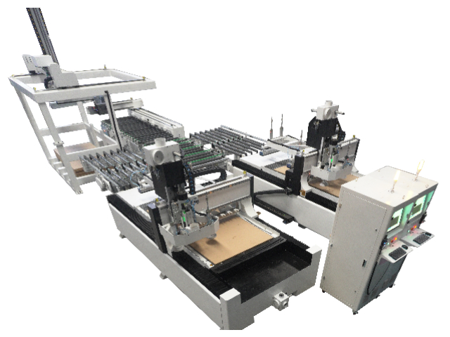 خط إنتاج أثاث حسب الطلب M12(1+2) مع رافعة جسرية للتحميل
