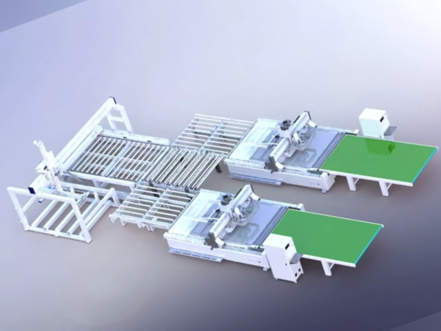 خط إنتاج أثاث حسب الطلب M12(1+2) مع رافعة جسرية للتحميل